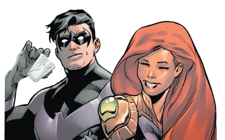 Dick Grayson aka Nightwing and Koriand'r aka Starfire together